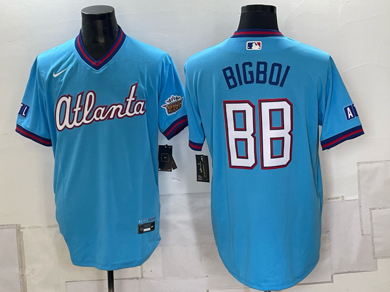 Men 2026 Atlanta Braves #88 Bigbio blue Game Nike MLB Jersey 092404->toronto blue jays->MLB Jersey